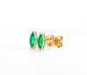 1/2 Carat Natural Emerald Marquise Cut 8MM Stud Earring in 14K Solid Gold-Earrings-ASSAY