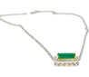 2.66 Carat Vivid Green Minor Oil Muzo Mine Colombian Emerald Floating Necklace