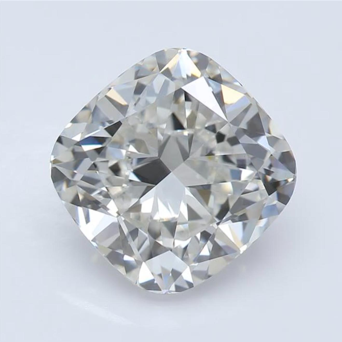 4.17 Carat, Cushion Cut, H, VVS2 Lab Grown Loose Diamond CVD | IGI Certified