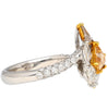 GIA Certified 2.17 Carat TW Fancy Intense Orange Shield Mixed Cut Diamond Ring