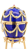 Original Fabergé Egg Victor Mayer 80/100 Blue Enamel with Original Box & Certificate-ASSAY