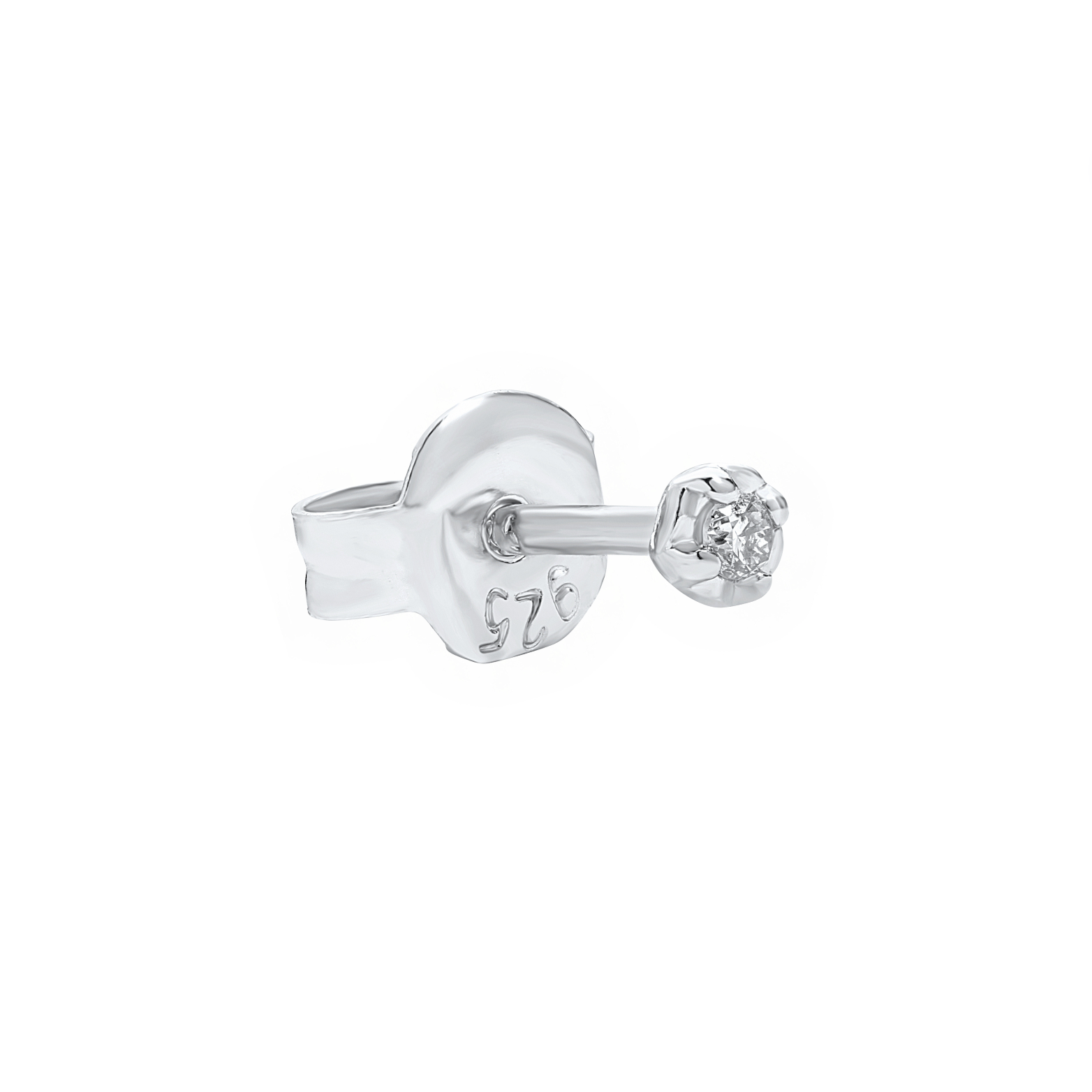 Silver diamond earrings deals