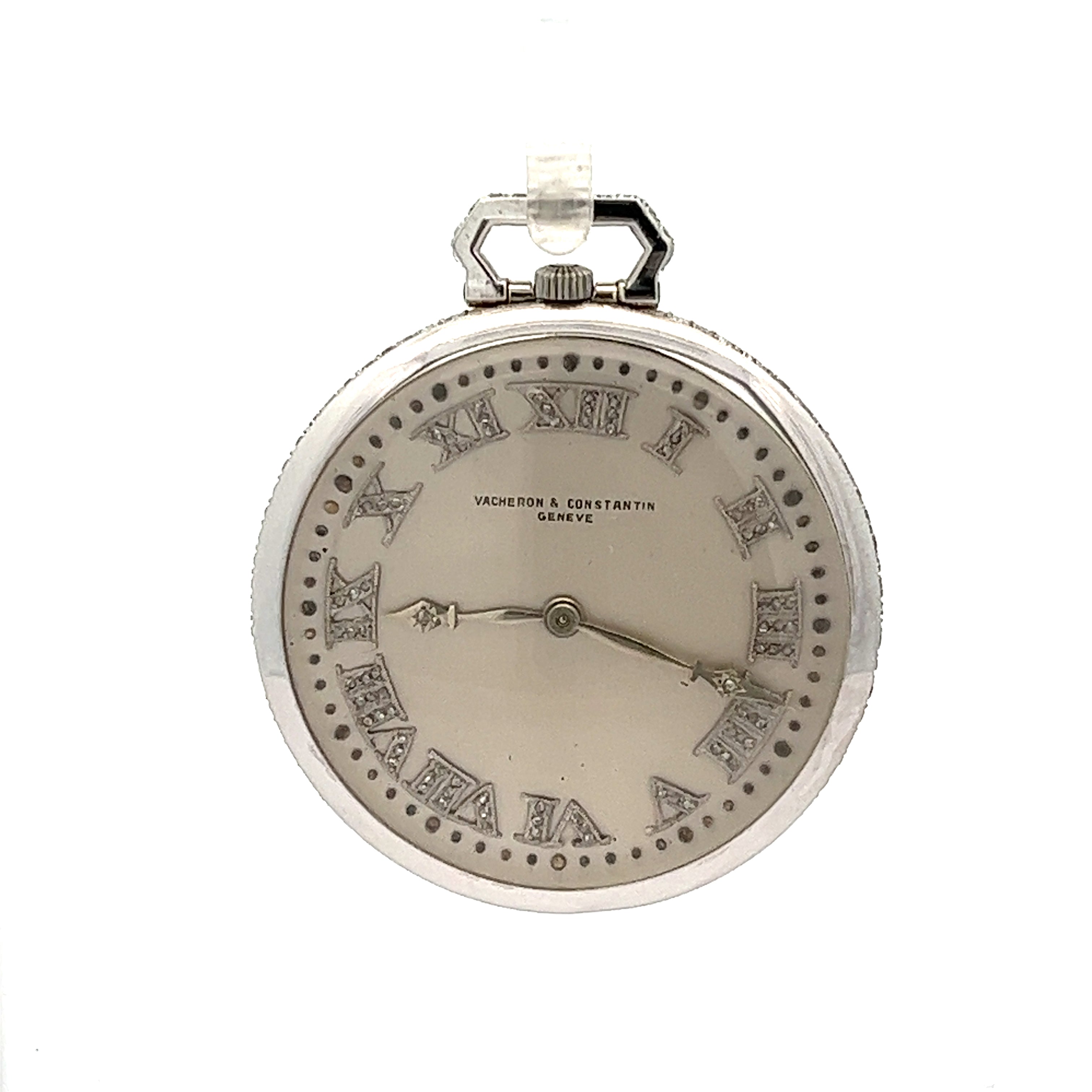 Tiffany and Co. Platinum Pocket Watch with Diamond Bezel Powered by Patek  Philippe For Sale at 1stDibs