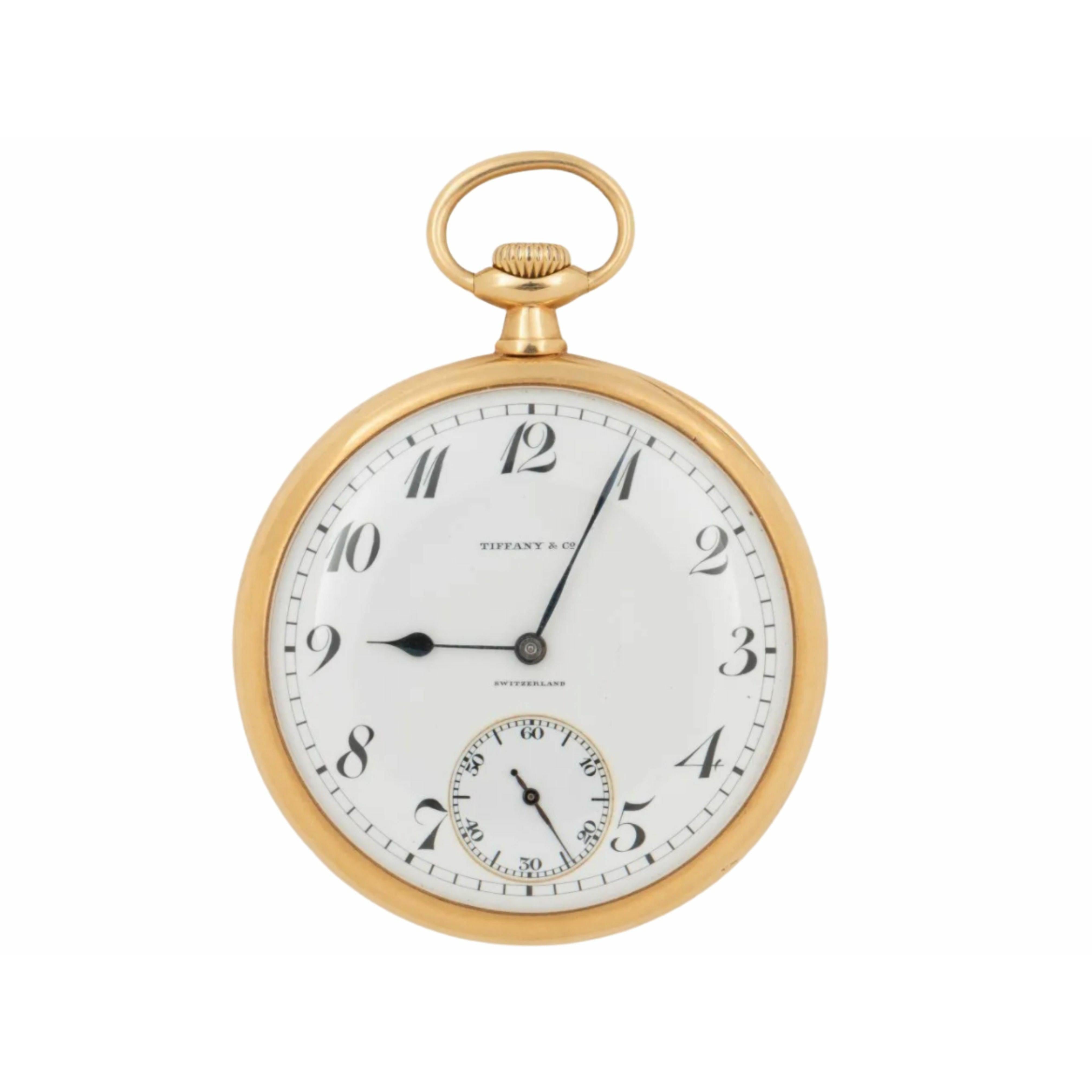 Tiffany and Co. Platinum Pocket Watch with Diamond Bezel Powered by Patek  Philippe For Sale at 1stDibs