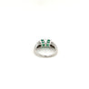 2-Stone 0.92CT TW Round Cut Natural Emerald Ring in 18k White Gold-Rings-ASSAY