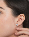 1-6 carat 3-Prong Martini Round Cut Lab Grown Diamond Stud Earrings in 14K White Gold-Earrings-ASSAY