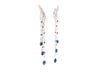 10 Carat Blue Sapphire & Diamond Dangle Drop Ear Climb Chandelier Earrings