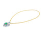 10 Carat Heart-Shape Colombian Emerald, Aquamarine, and Diamond 18K Necklace-Necklace-ASSAY