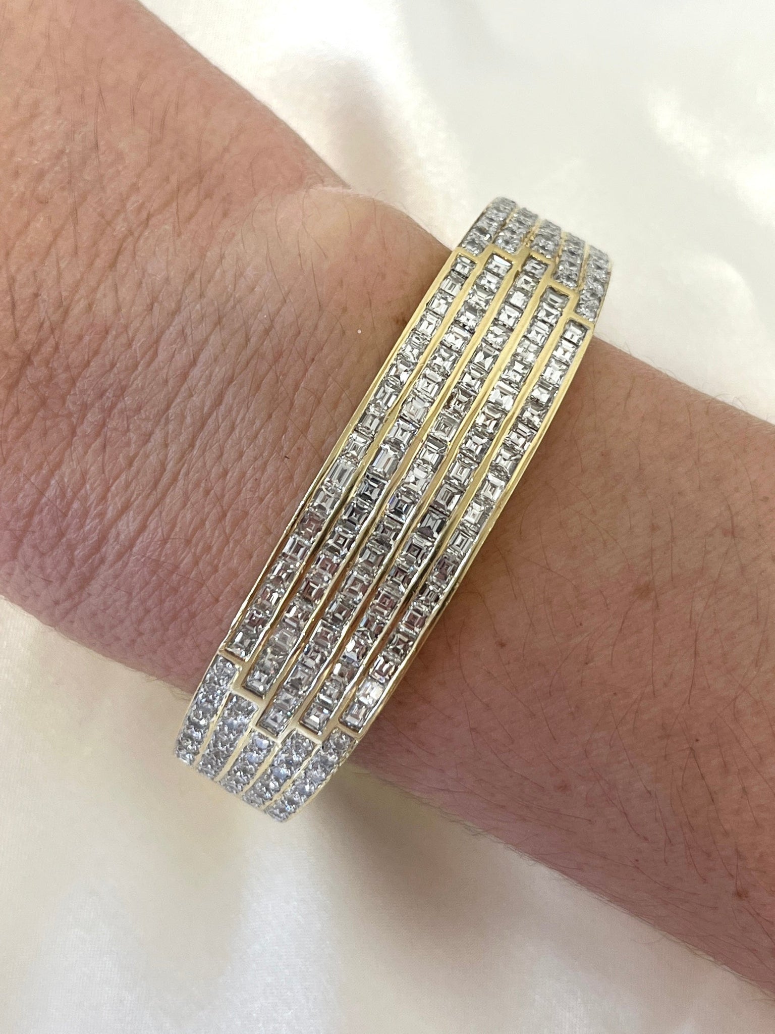 10 carat Black Diamond Bracelet on 14K White Gold | Marctarian