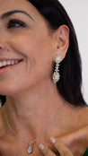 10.75 Carat Radiant-Cut VVS1 Fancy Yellow Diamond Drop Earrings in 18K White Gold-Earrings-ASSAY