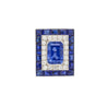 10.82 Carat No Heat Ceylon Blue Sapphire and Diamond Vintage Art Deco Platinum Ring | AGL & GIA Certified-Rings-ASSAY