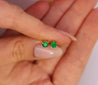 1/2 Carat Natural Emerald Round 4mm 3-Prong 14K Gold Stud Earrings