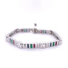 12 carat Diamond, Ruby, Emerald and Sapphire 18K White Gold Bracelet-Bracelets-ASSAY