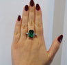 12.68 Carat Zoisite Green Tanzanite & Diamond Ring in Platinum 950 | IGI Certified-Rings-ASSAY