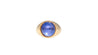 13.83 Carat No Heat Sri Lanka Blue Star Sapphire Solitaire Bezel 18K Men's Ring