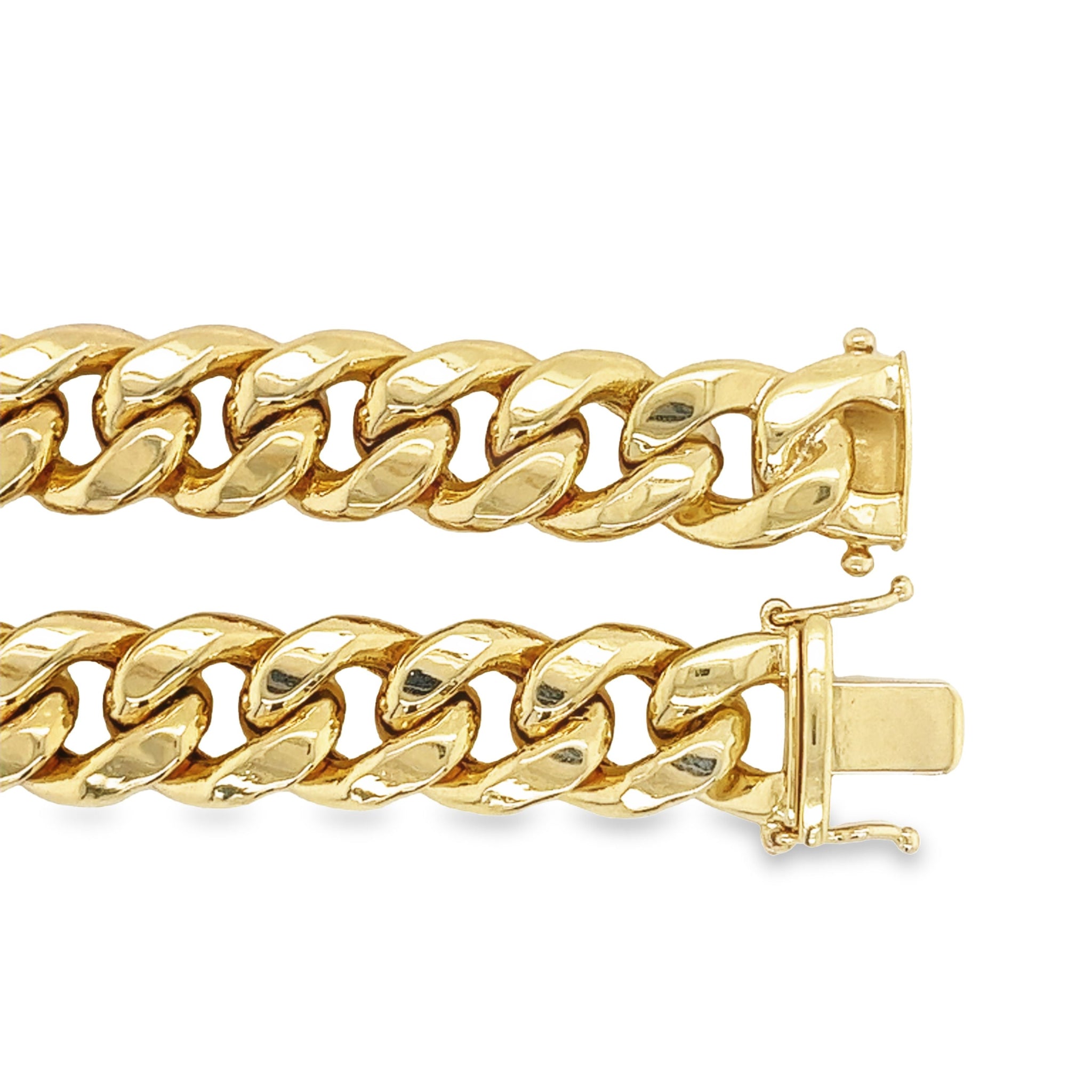 Flat Cuban Link Chain Bracelet Gold Curb Link Chain Bracelet 
