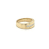 14K Solid Gold Channel Set Single Line Round Cut Diamond 6.5MM Band Ring-Rings-ASSAY