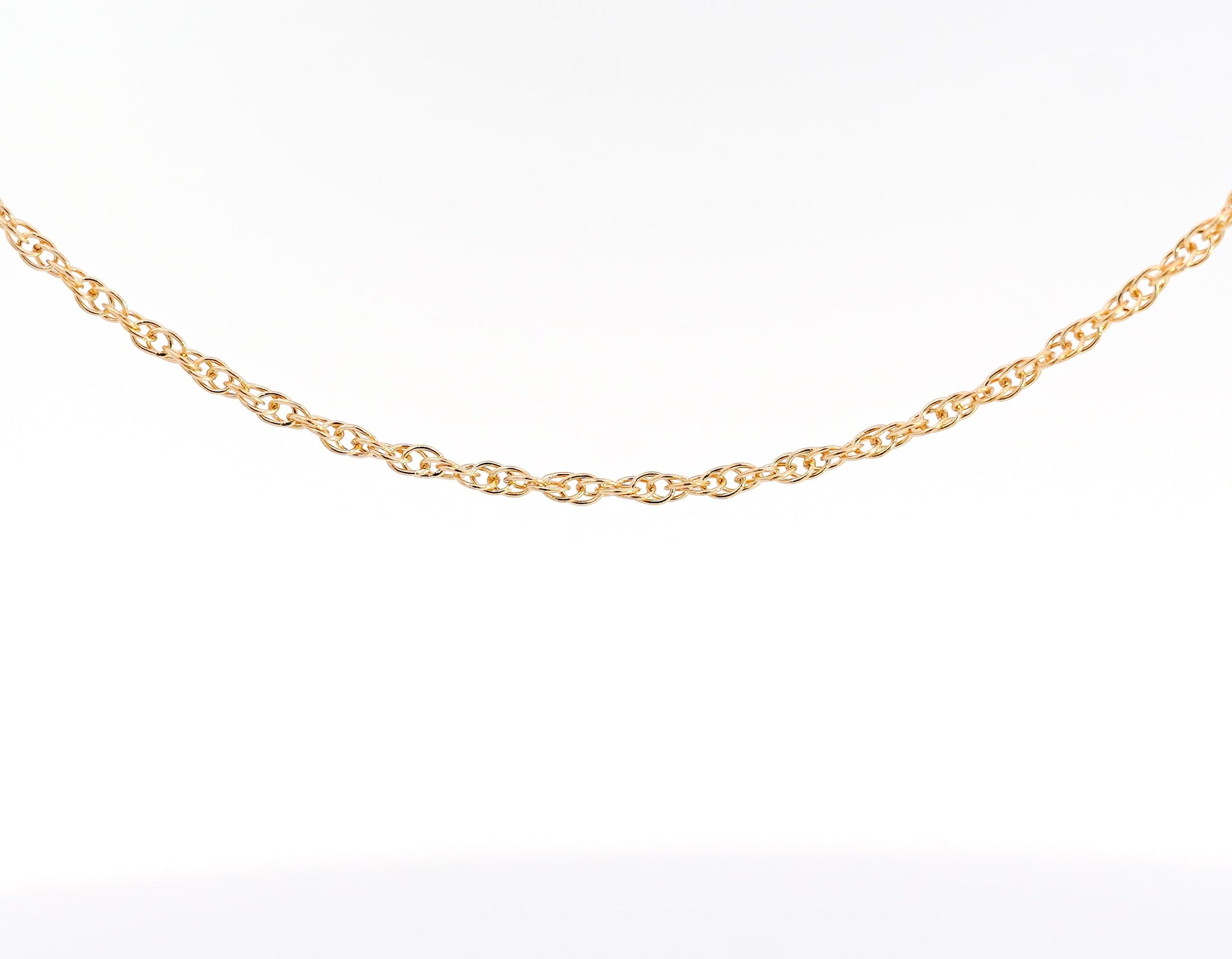 14K Gold Thin 1-1.5mm Rope Chain Cable Choker Necklace 15-18 18 inch - 1.5 mm