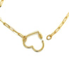 14Kt Real Gold Heart Charm Necklace With Paper Clip Chain-Necklaces-ASSAY
