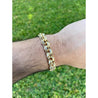 14k Solid Gold UNISEX circle link bracelet with box closure - ASSAY