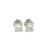 18K White Gold Princess Cut 0.60 Carat 4.5MM Natural Diamond Stud Earrings-Earrings-ASSAY