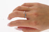 18k White Gold Blue Sapphire and Diamond Thin Bypass Ring-Rings-ASSAY