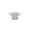 1.50 Carat Princess Cut Lab Grown Diamond Engagement Ring in 18K Rope Style Shank and Diamond Halo-Rings-ASSAY