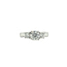 1.69 Carat 3 Stone Round Cut Lab Grown Diamond CVD Engagement Ring in Platinum Setting-Rings-ASSAY