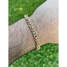 20k Rose Gold Wheat Bracelet - 7.5 inches - 14mm wide - 41 grams - ASSAY