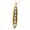 22K Yellow Solid Gold Pearl Edamame Pearl Pendant-gold and pearl pendant-ASSAY