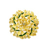22k & 18K Yellow Gold Floral Motif Diamond Pin/brooch and Pendant