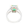 2.06 Carat Old Mine Muzo Colombian Emerald & Diamond Halo with Split Shank 18K Ring-Rings-ASSAY