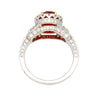 2.20 carat Vivid Red Oval Cut Ruby & Diamond Retro Regal Style Vintage Ring-Rings-ASSAY