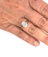 2.35 Carat Oval Cut Lab Grown Diamond Engagement Ring in Solitaire Setting