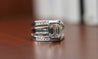 2.5 Carat Emerald Cut Lab Grown Diamond Mens Pinky Ring in Platinum and 18K White Gold-Rings-ASSAY