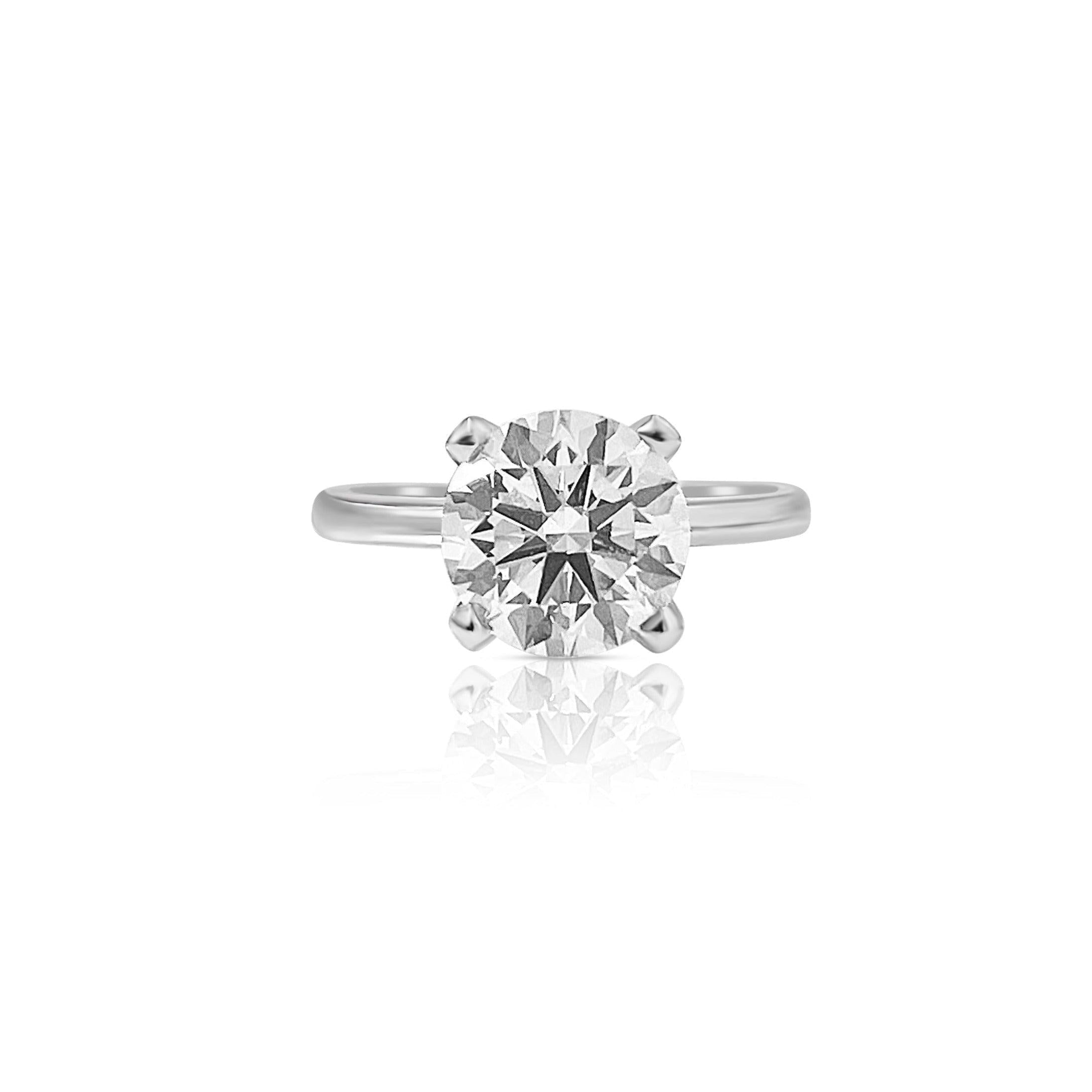 2.50 carat Round Cut Lab Grown Diamond solitaire Engagement Ring