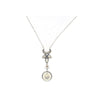 2.60 Carat Old European Cut Diamond Antique Retro Style Pendant Drop Necklace in 18K-Necklace-ASSAY