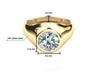 2.60 Carat Round Lab Grown Diamond in 14K Bezel Set Mens Ring-Rings-ASSAY