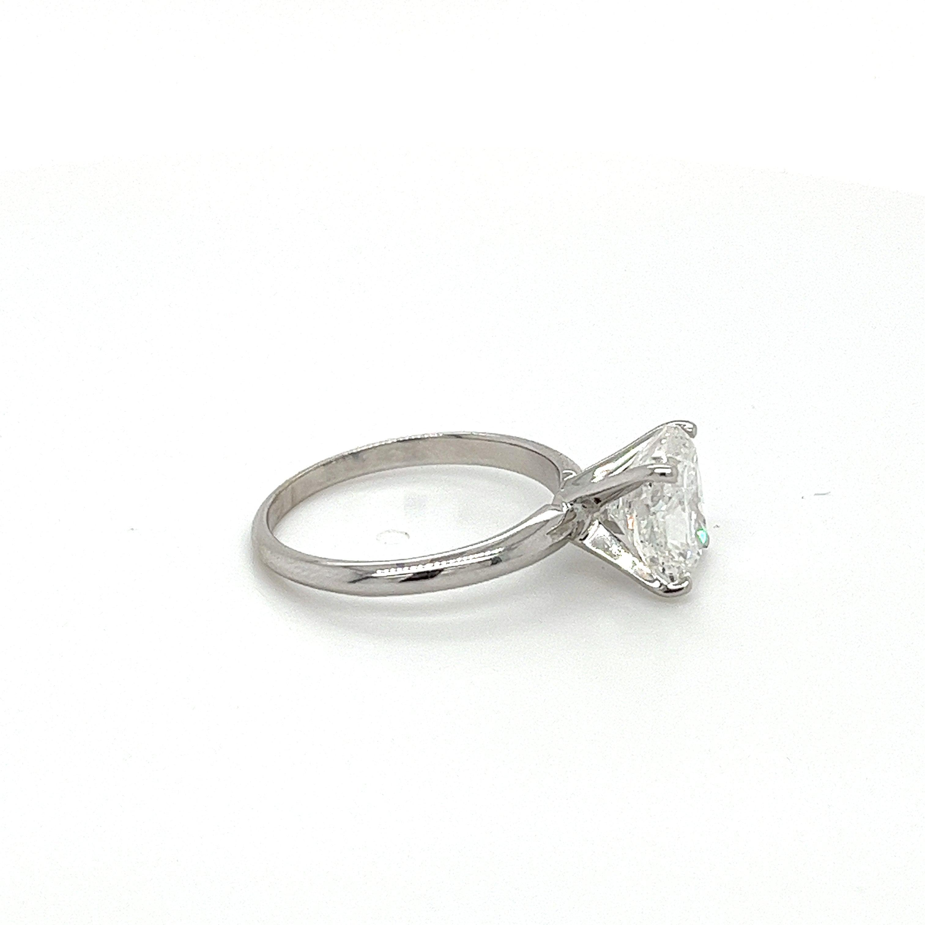 2.79 Carat Lab Grown Diamond Engagement Ring in 14K White Gold Solitaire 4-Prong Setting-Engagement Ring-ASSAY