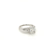 3 Carat Cushion Cut Lab Grown Diamond With Baguette Side Stones in Platinum-Rings-ASSAY