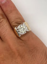 3 Carat Round Cut Natural Diamond Solitaire Mens Ring in 14K Solid Gold-Rings-ASSAY