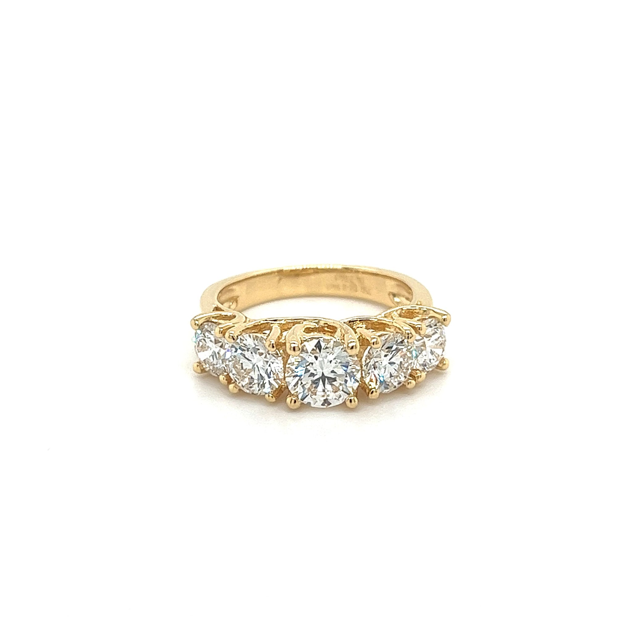 10ct. Multi Stone Band Ring | Simulated diamond rings, Diamond, Multi stone