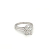 3 carat, G, VS2, IGI Certified Elongated Cushion Lab Diamond Ring