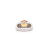 3.07 Carat Orange Precious Topaz & Floating Diamond Ring in East West Setting-Semi Precious Jewelry-ASSAY