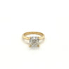 3.12 Carat Cushion Cut Lab Grown Diamond in 14k Gold Solitaire Engagement Ring-Rings-ASSAY