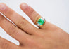 3.16 Carat Colombian Emerald Insignificant Oil Unisex Ring in Platinum & 18K Gold-Rings-ASSAY