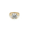 3.40 Carat Round Cut F/VS2 Lab Grown Diamond Solitaire Ring in 14K Yellow Gold-Rings-ASSAY
