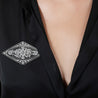 3.5 Carat Old European Cut Art Deco Diamond Brooch in Textured Filigree Platinum-ASSAY