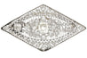 3.5 Carat Old European Cut Art Deco Diamond Brooch in Textured Filigree Platinum