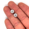3.51 CTTW Round Lab Grown Diamond Stud Earrings in 4-Prong Martini Setting-Earrings-ASSAY